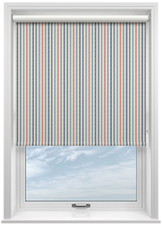 Emily Bond Cornish Stripe, Blue Multi - Roller Blind